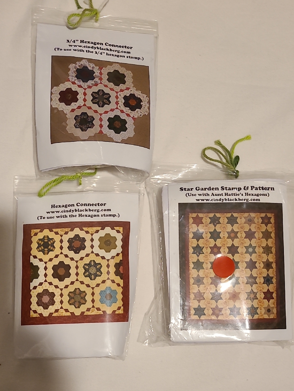 Quilting Hexagon Stamp Blocks For Crafts And Quilting Fabric Connector